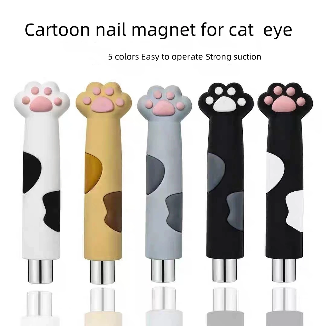 KINNCO Wholesale strong Magnetic Pen Cartoon Cat Paw 3d Nail Art Cat Eye Gel Polish Nail Magnets for Nail Art