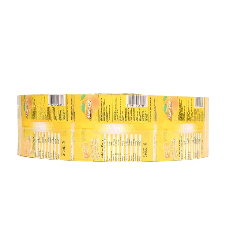 Custom Printed Protein Powder Bottle Label Stickers Glass Bottle Label Pet Film Heat Shrinkable PVC Beverage Can Shrink Sleeve