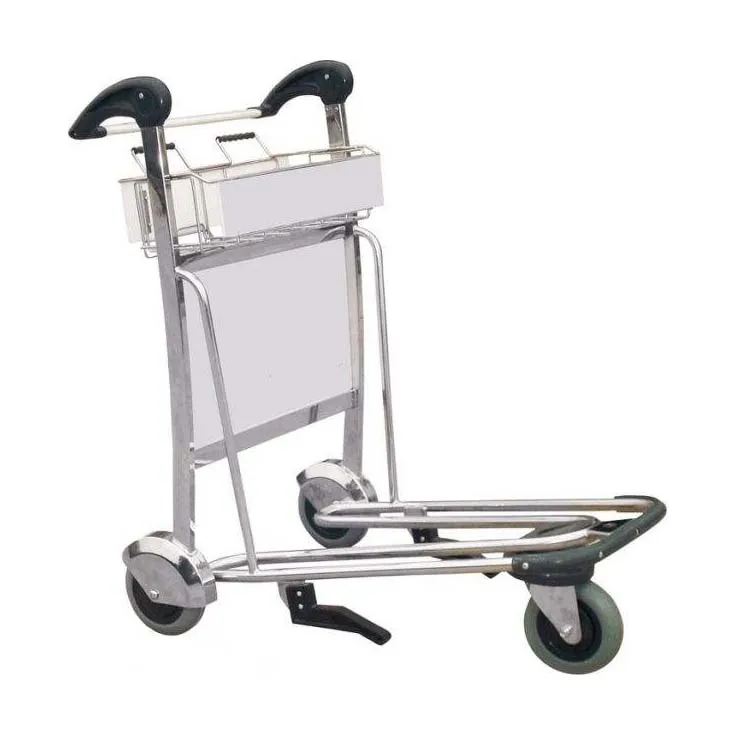 250kg steel aviation airport passenger luggage cart with brake