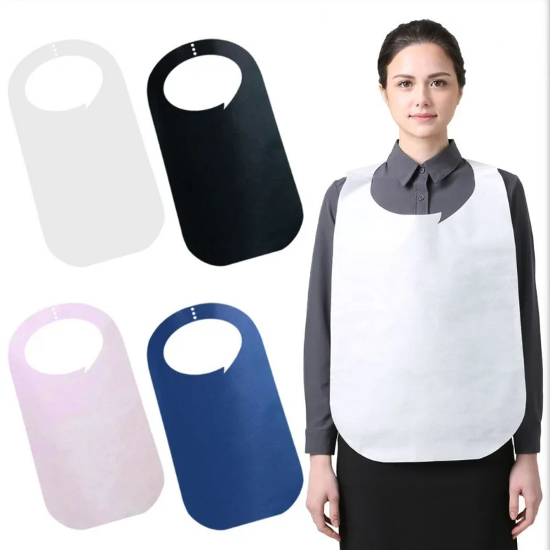 cheap Custom restaurant logo printed white non woven disposable apron bulk