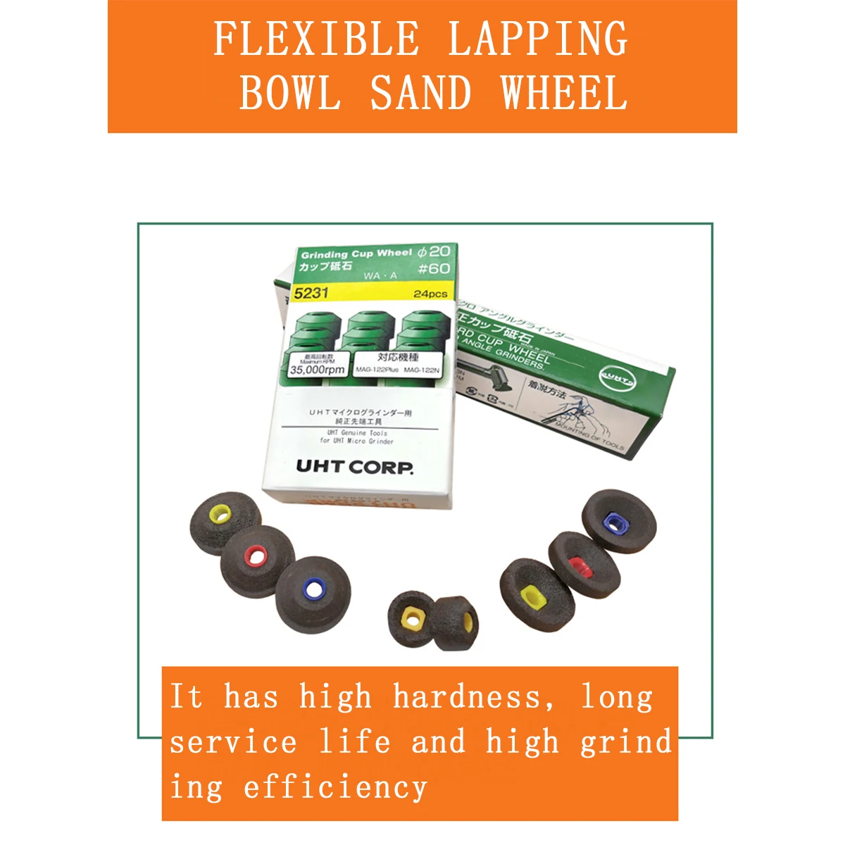 Resin Bowl or cup-Shaped Grinding Wheels for UHT MAG Pneumatic Grinders