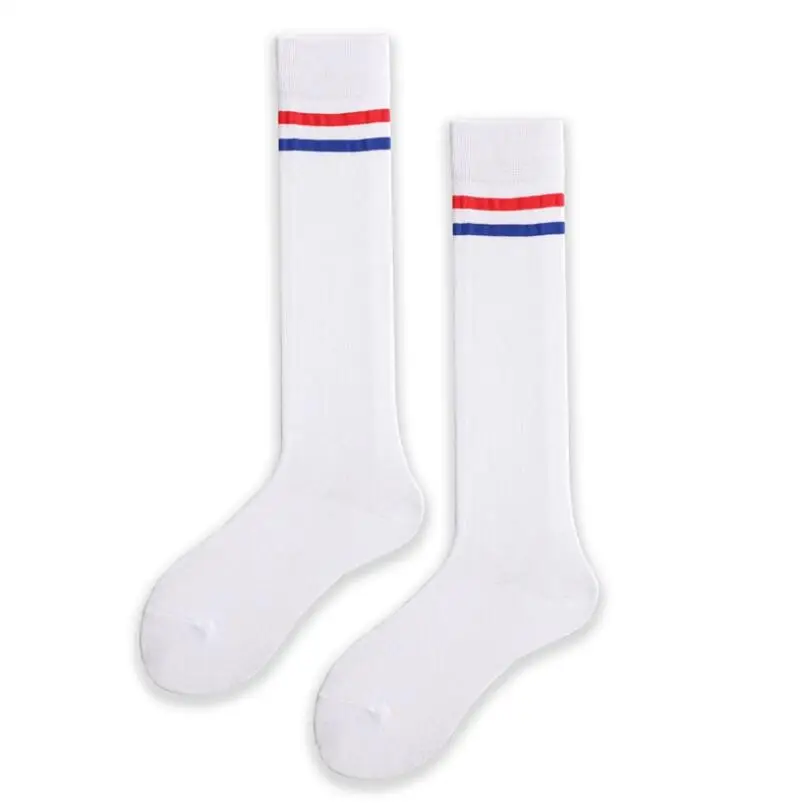 Striped Knee High Socks for Women Girls Wholesale Fashion Student April Summer Thin Sport Cotton Long Ankle Socks
