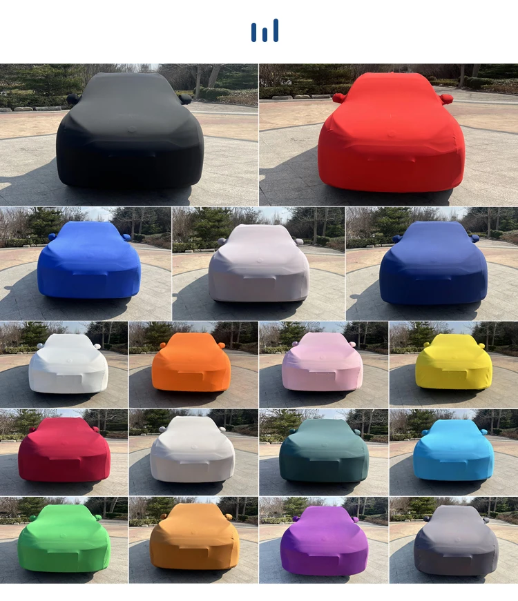 Customized Luxury Soft Stretch Breathable Dustproof Car Cover Protective Indoor Showroom Cover for BMW Jeep Audi Golf A4