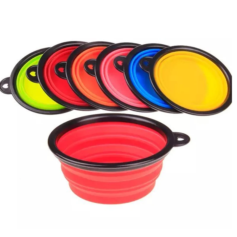 BPA Free Dishwasher Safe Portable and Collapsible Silicone Pet Bowl for Traveling Food Water Feeding Cup Dish for Dogs Cats