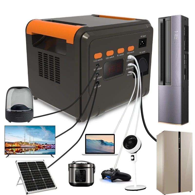 Solar Power Bank 1000W Portable Power Station 5Kw Mobile Portable Station Solar Portable Power Station For Home Outdoor