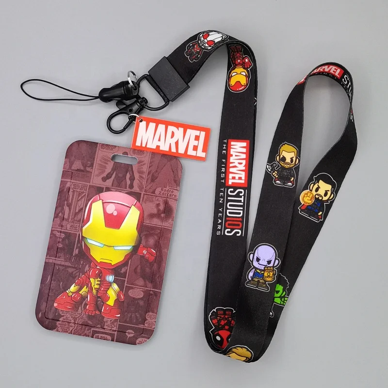 Wholesale Anime Character Marvel Spider-Man Student Bus Campus Card Holder Anti -Lost Neck Lanyard