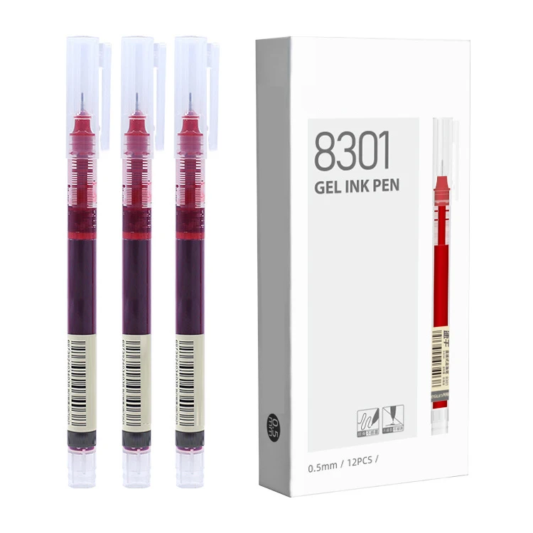 Red Black Gel Pen Coloring Multifunction Pens Office Supplies Signature Pen