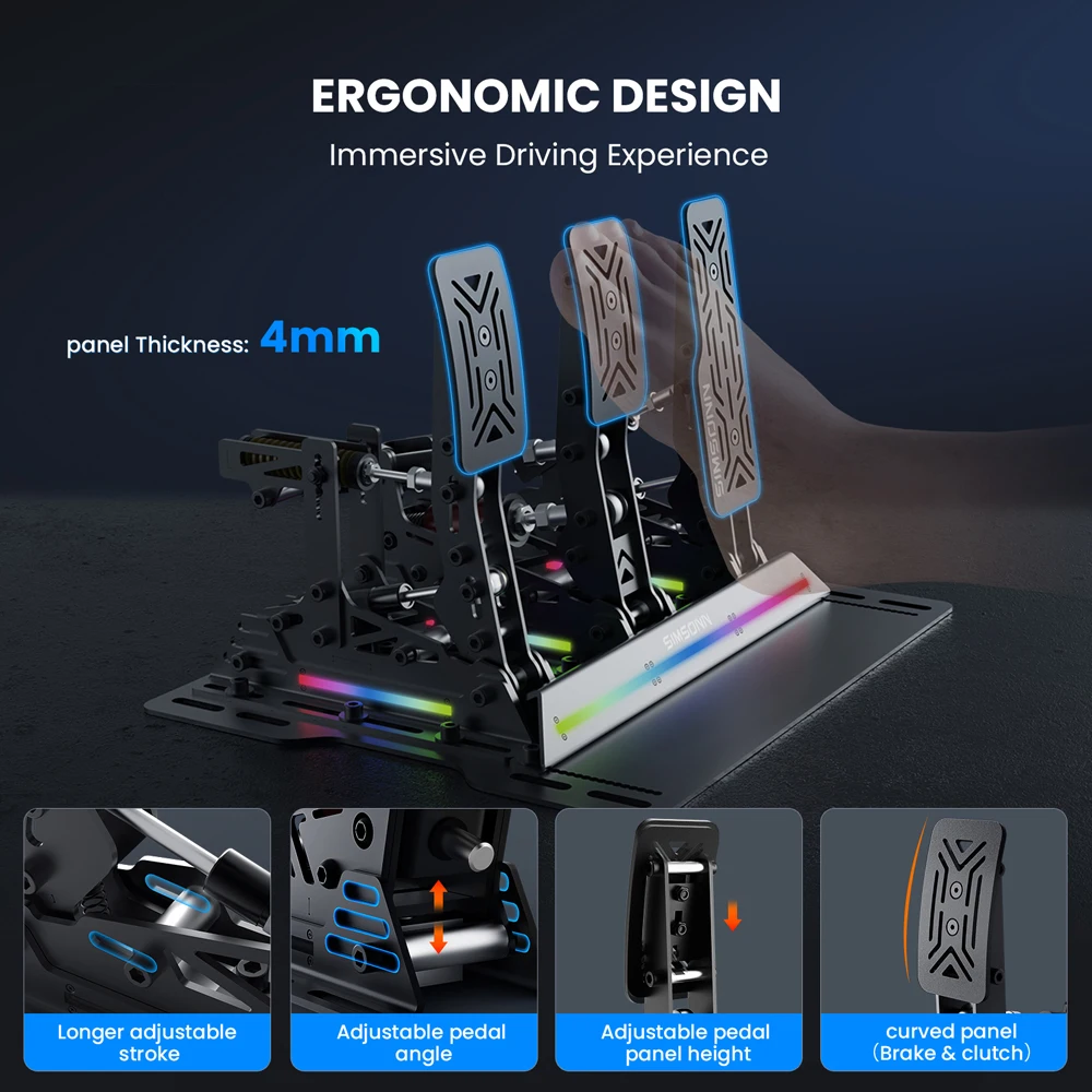 SIMSONN NEW PRO-X P2-H2 Plate-height-enhancing plate PC Game Pedals Sim Racing Game PedalsWith High Quality
