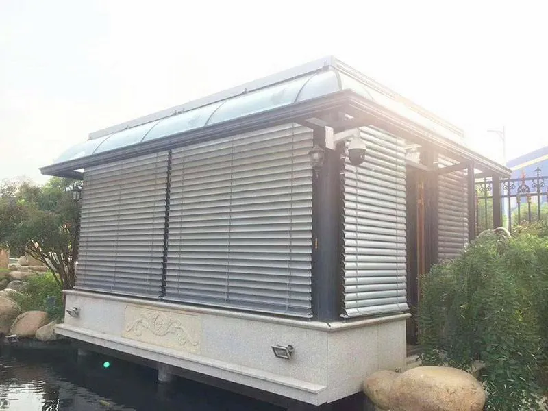 Outdoor Windproof Sunshade Aluminium Alloy Blades Roller Blinds Shutters Automatic and Security Rolling Shutters for Window