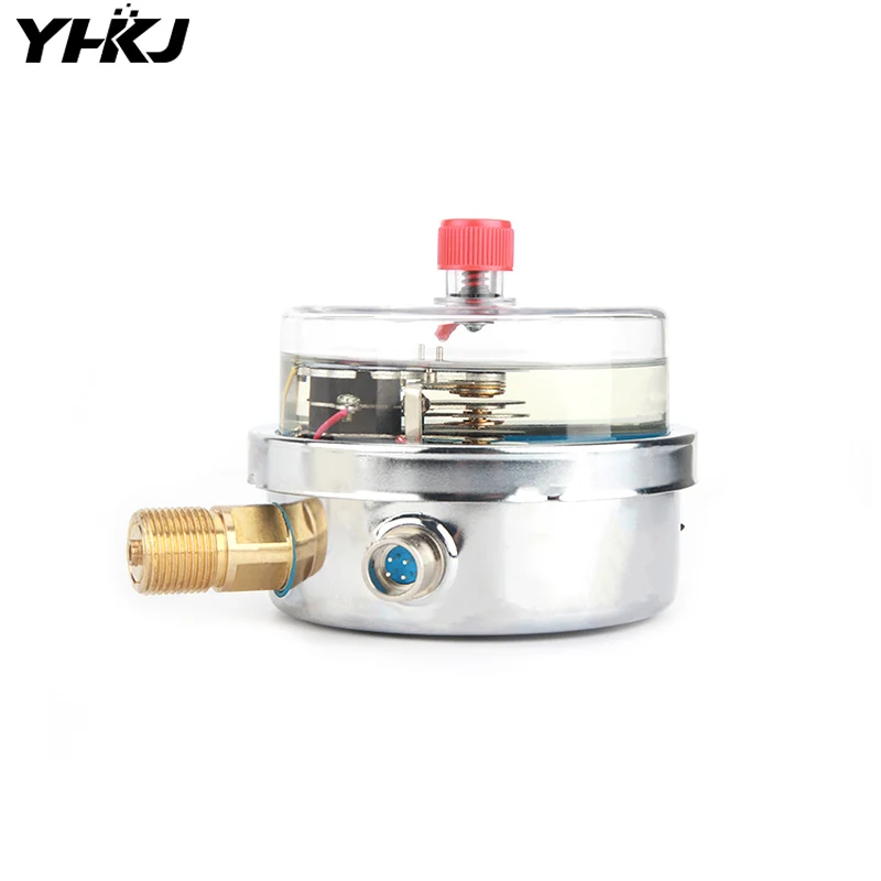 YNXC-100 shock-resistant magnetic-assisted electric contact pressure gauge 1.6MPa air pressure