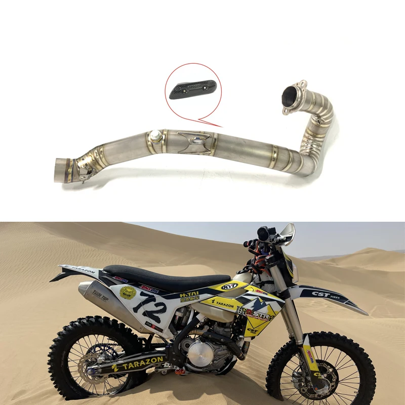 For Husqvarna-s FE501 Front exhaust header  titanium exhaust dwonpipe for offroad bike  FE450 moto escape 50.5mm
