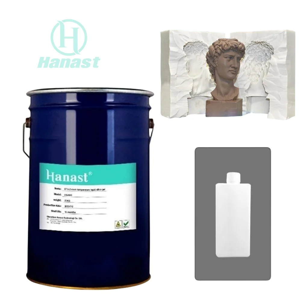 2024 HOT Low Shrinkage Making Mold Candle Wall Tiles Concrete Artificial Stone Plaster Rtv-2 Liquid Mold Silicone Rubber