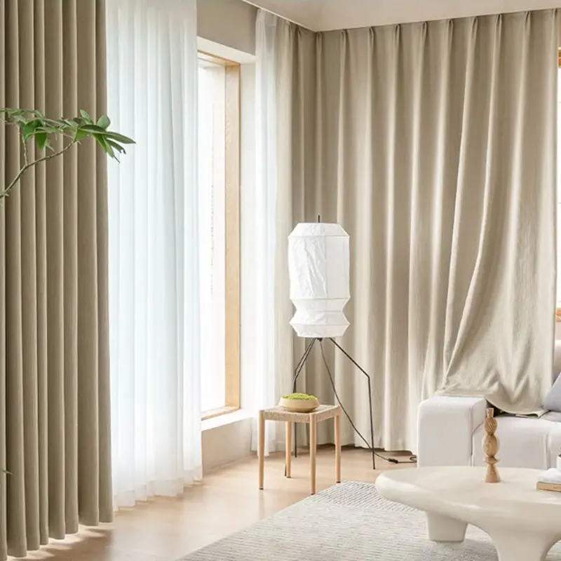 Custom european 100% blackout curtain fabric bedroom sunblocking  privacy polyester  living room curtain