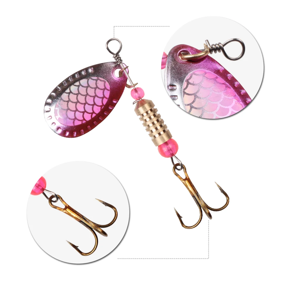 
Amazon hot sale logo custom 16 PCS fishing Lure fishing spoon kit metal Hard Spinner lure Baits set with carry bag 