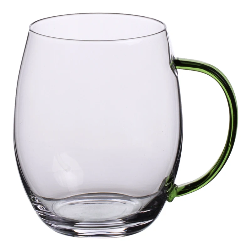 Лидер продаж стеклянная кружка с цветной ручкой 255 мл