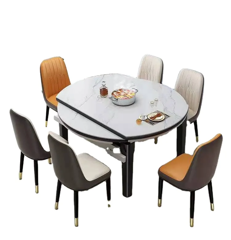 Обеденный стул, обеденный стол, стеклянный мраморный обеденный стол в скандинавском стиле, роскошный современный дом, комбинированная каменная тарелка, оптовая продажа с завода