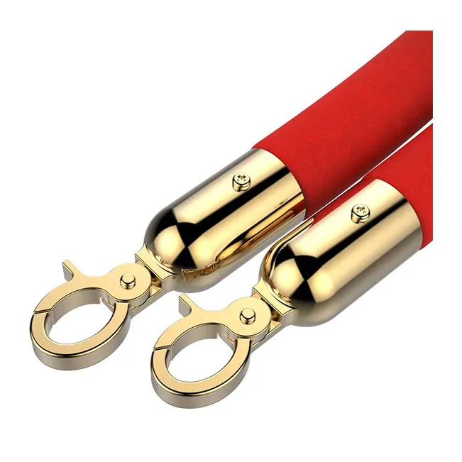 Red Velvet  Rope Queue Stanchion Rope Barrier