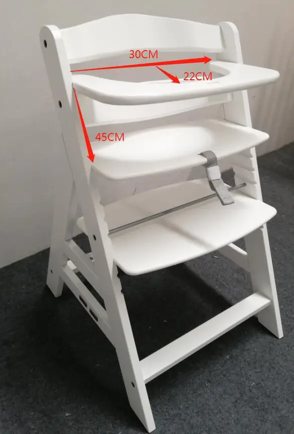 New Popular Style Gray kids High Chair Wooden Adjust Convertible Adjustable Toddler Baby Dining High Chair