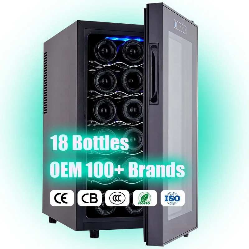 18 Bottle Customized Red Wine Chiller Fridge Refrigerator Wine Cooler Built In