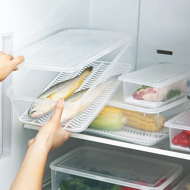 
New arrival 6.2L refrigerator storage box leachable kitchen plastic packaging frozen box food egg fish storage fruit sealed box 