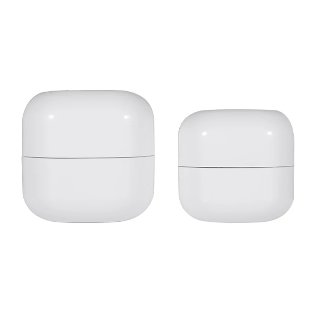 Square shape heavy wall customs design 5ml 10ml 15ml 20ml 30ml 50ml skin care cream serum jar
