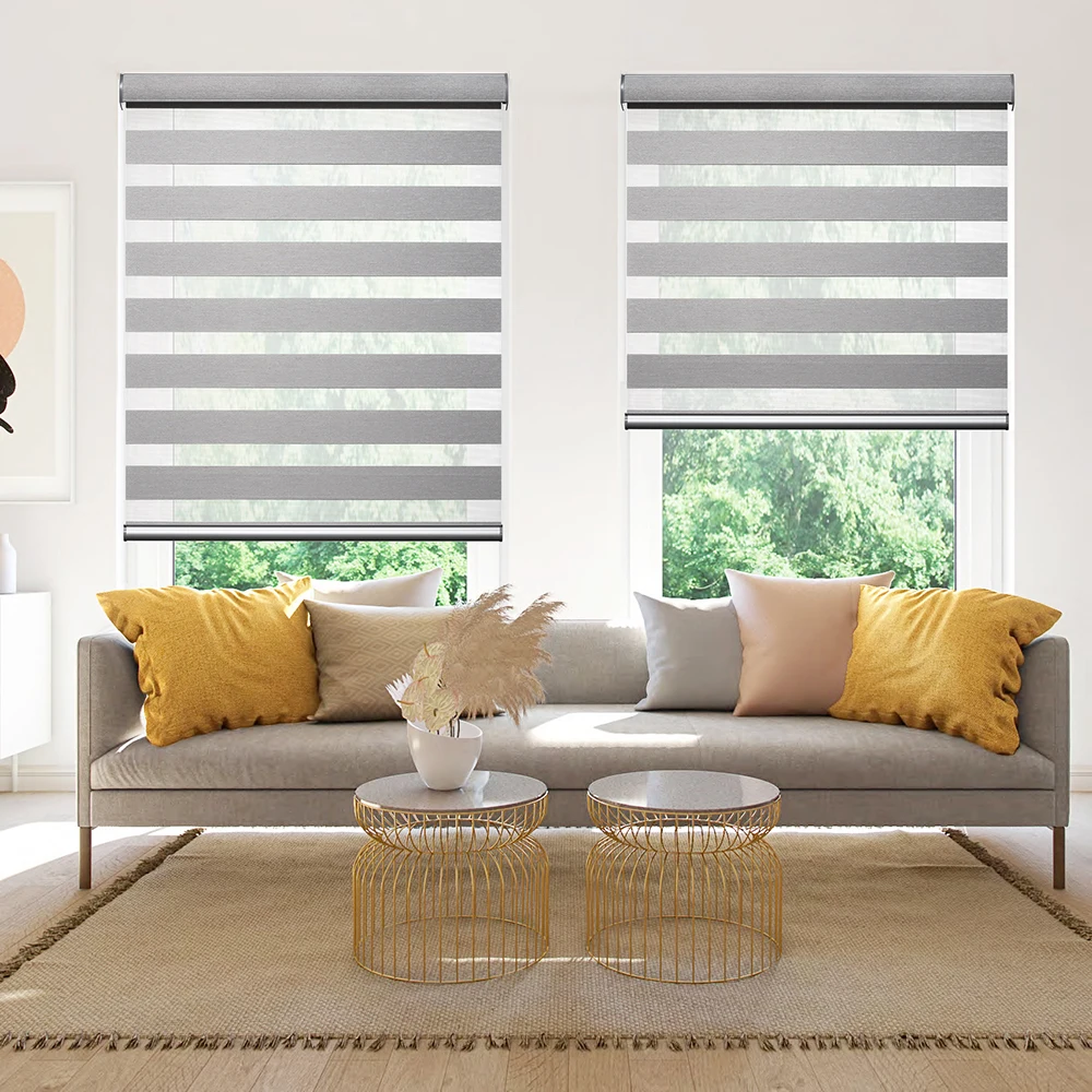 OEM/ODM Factory Motorised Electric Wifi Indoor Hotel Window Remote Control Zebra Blinds