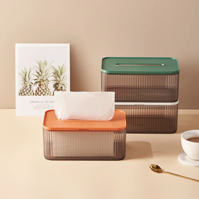 Nordic Style Simple Popular Home Living Room Use Plastic Custom Tissue Holder Tissue Box