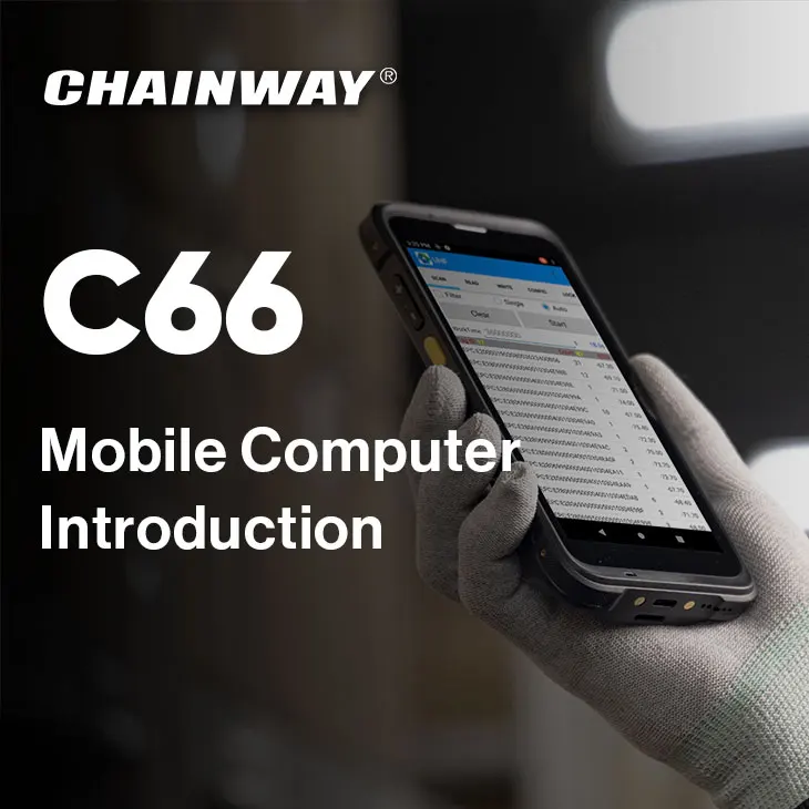 Chainwayc66 мобильный компьютер Прочный android pda портативный промышленный сканер штрих-кодов