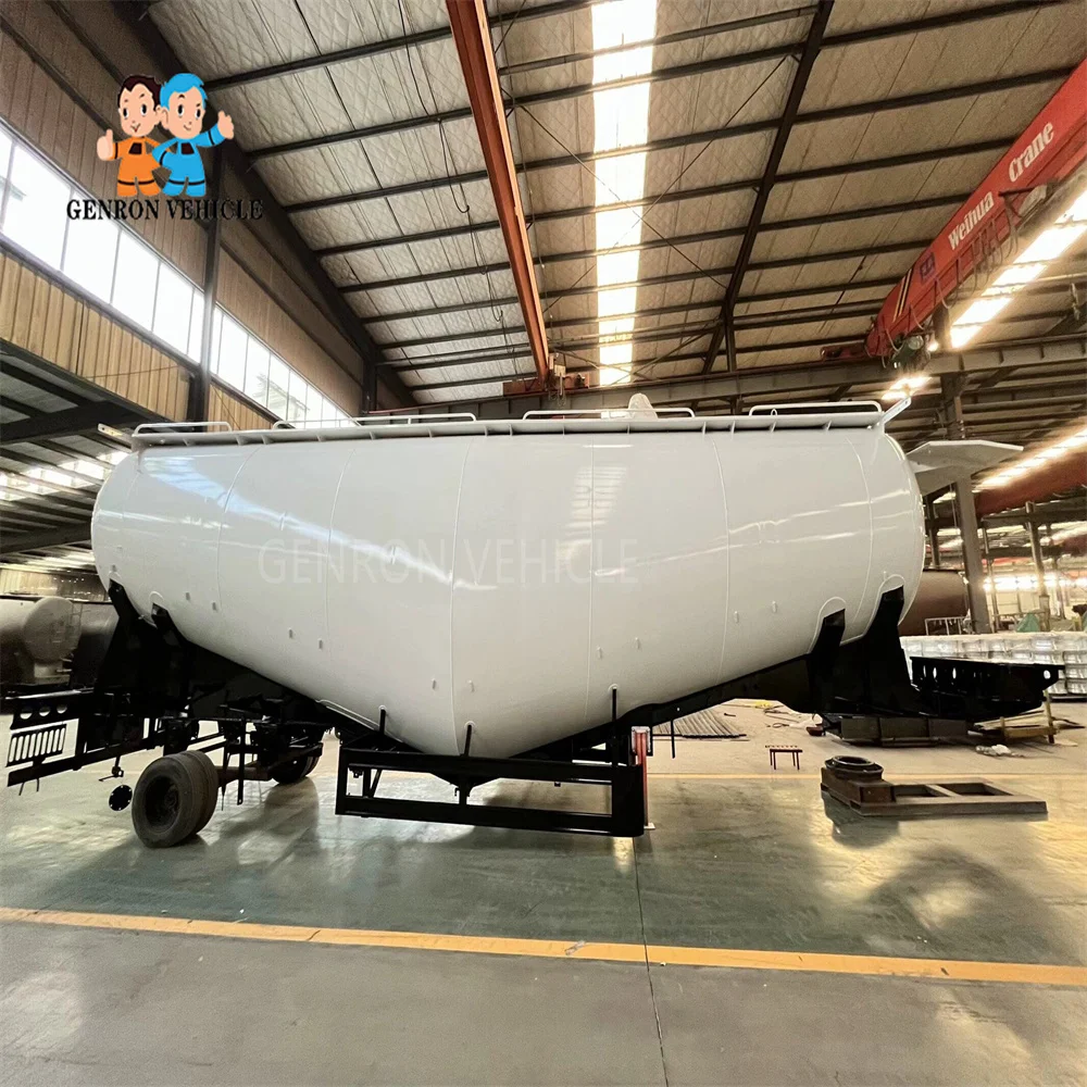 Transporting powdery particles 3 Axles    Bulk cement semi traile Dry Powder Silo Tanker Trailer for sale