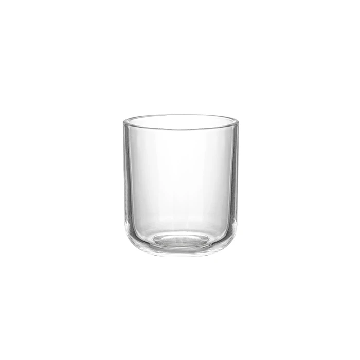 8 oz  10 oz transparent glass candlestick factory wholesale customized color and logo