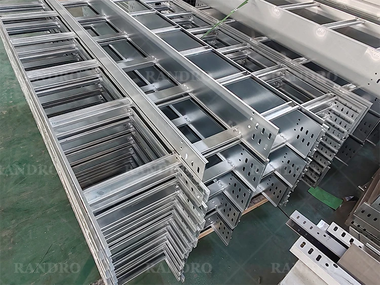 RANDRO Adjustable 100-800 mm Slotted Ladder Cable Tray Roll Forming Machine Metal Cable Tray Making Machine Production Line