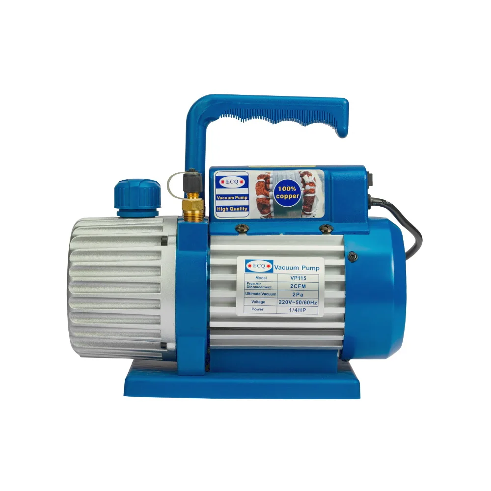 ECQ VP-125 1/4hp Single stage vacuum pump refrigeration system 110v 220v R407 R404 R507 R134a refrigerant 100% copper wire motor