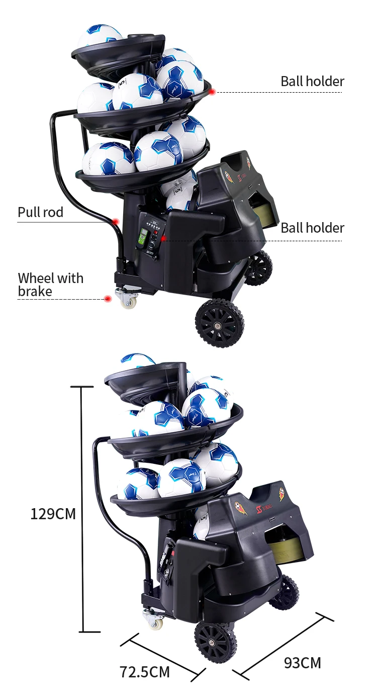 Intelligent Football  machine training equipment with remote control 4.0 training system 100M3