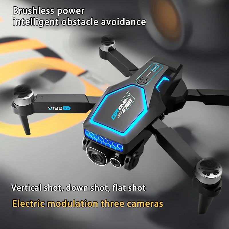 Three Cameras Professional Aerial Photography Drone Obstacle Avoidance Helicopter Remote Control Quadcopter