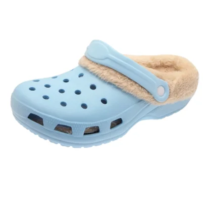 Оптовая продажа; Женские сабо на платформе; Зимние теплые тапочки с плюшевой подкладкой; Женская обувь