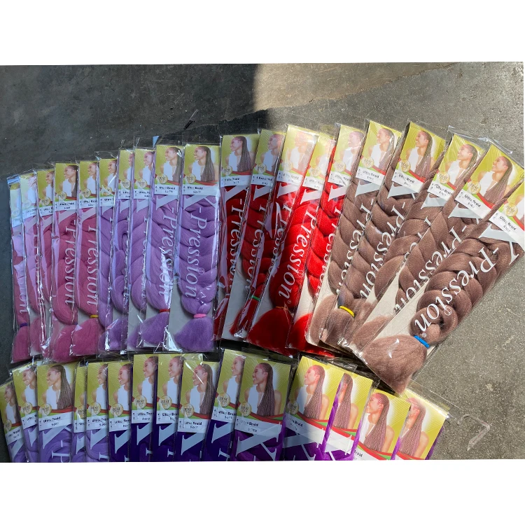 Ombre Xpression Synthetic 24inch Pure Color Long Jumbo Braiding False Hair Extention For Braids