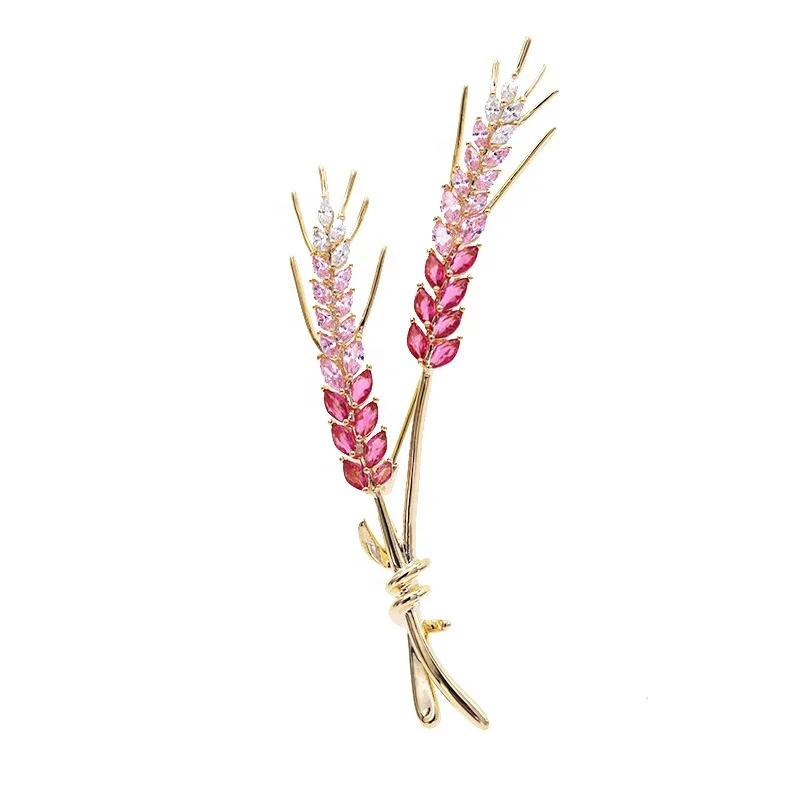 XILIANGFEIZI высокое качество дизайнерские броши пшеничный корсаж корейская мода красочные циркониевые драгоценные камни брошь для