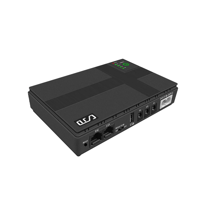 9v 12v 15v 24v POE Port Mini DC UPS Power Supply Lithuim Batteries 10400Mah 36w DC Mini UPS For for Wifi Router