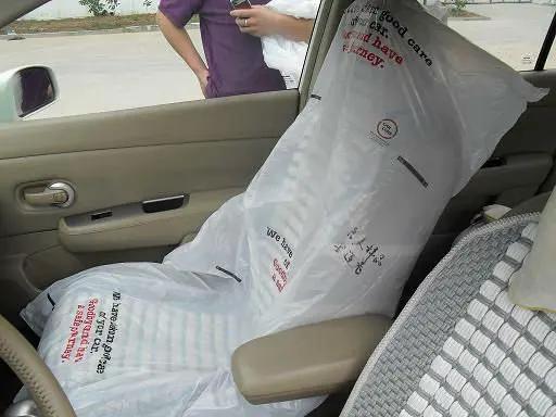 Disposable plastic Clear auto Seat Cover for TOYOTA Car