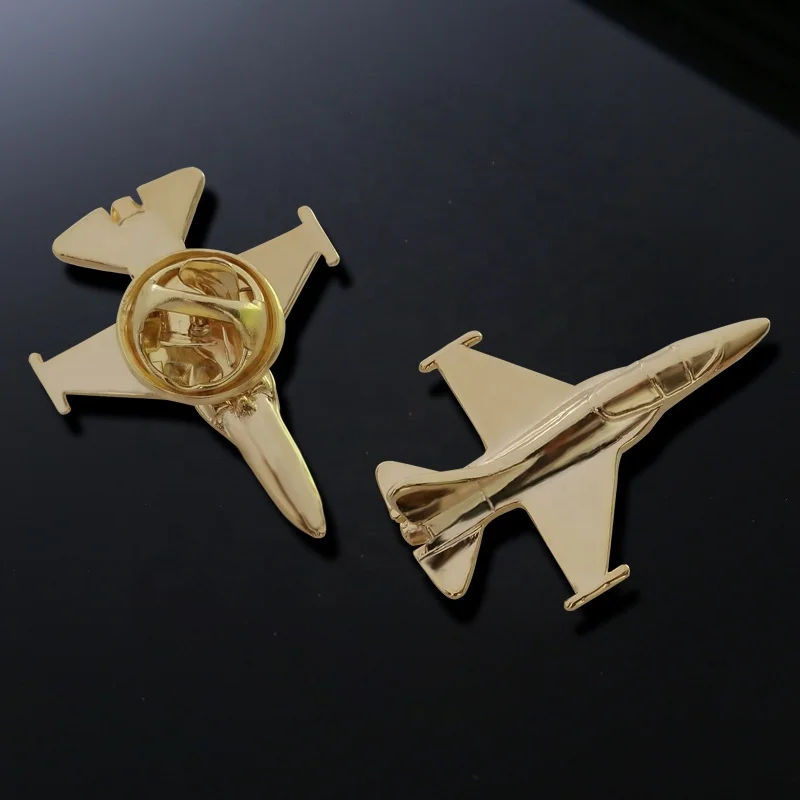 Zinc alloy Custom Wholesale Cute Airplane High Quality Plane Brooches Metal Enamel Pin