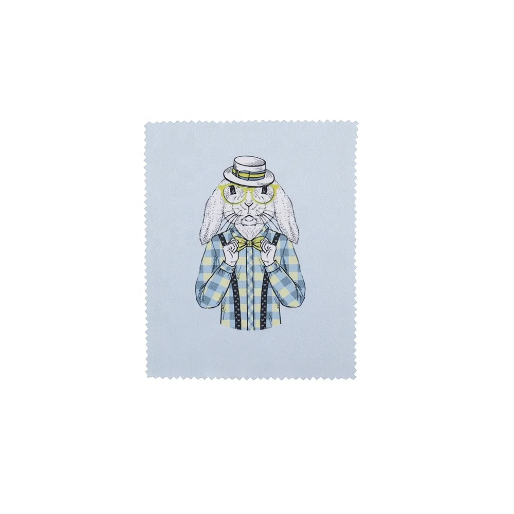 Custom Printed Design Microfiber Sunglass Glasses Cleaning Cloth Lens Cleaner