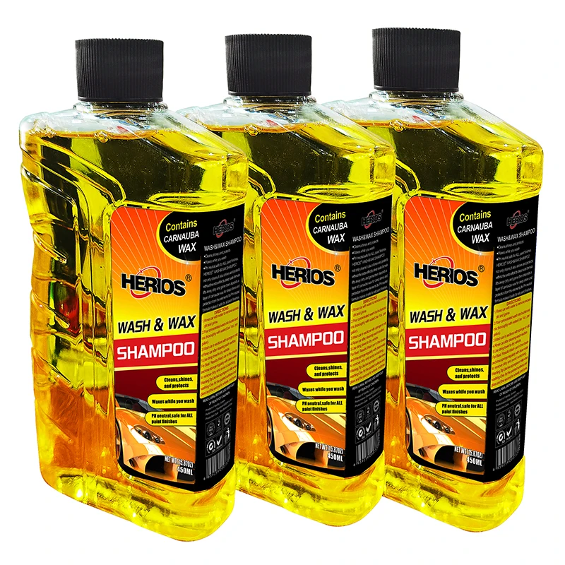 HERIOS Super Concentrated High Performance Car Washing Shampoo Auto Wax Washing Shampoo 450ml