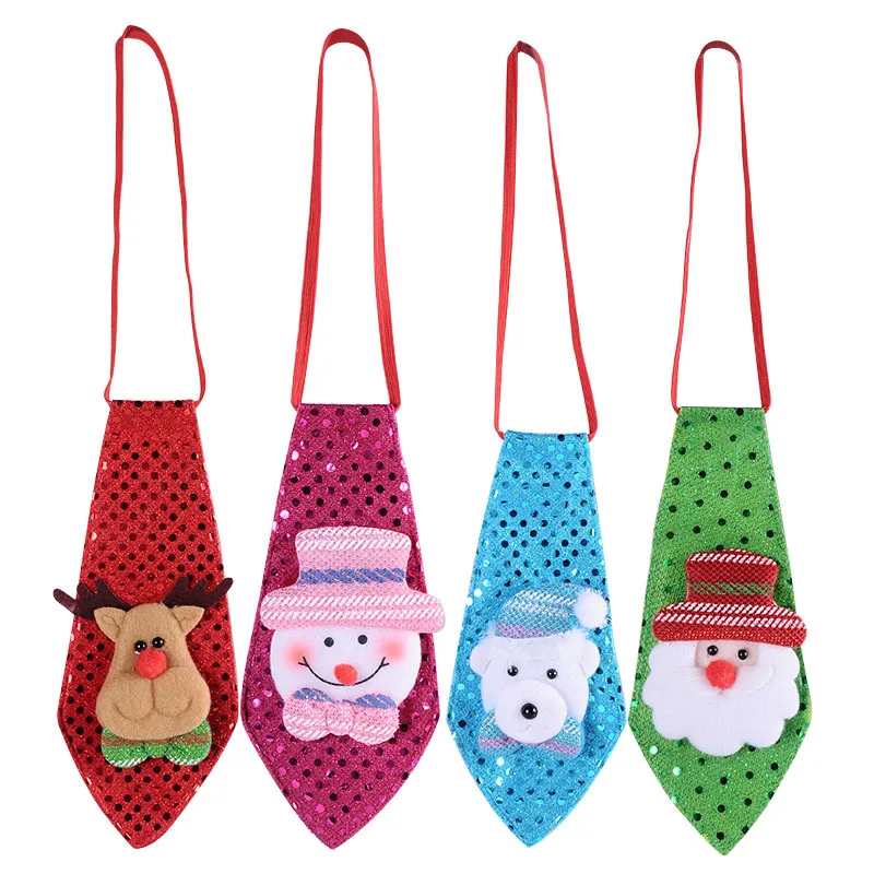 
 Рождественские светящиеся Галстуки, красивые Модные Узкие галстуки, дизайнерские Галстуки, классический красочный подарок, рождественский подарок для детей  