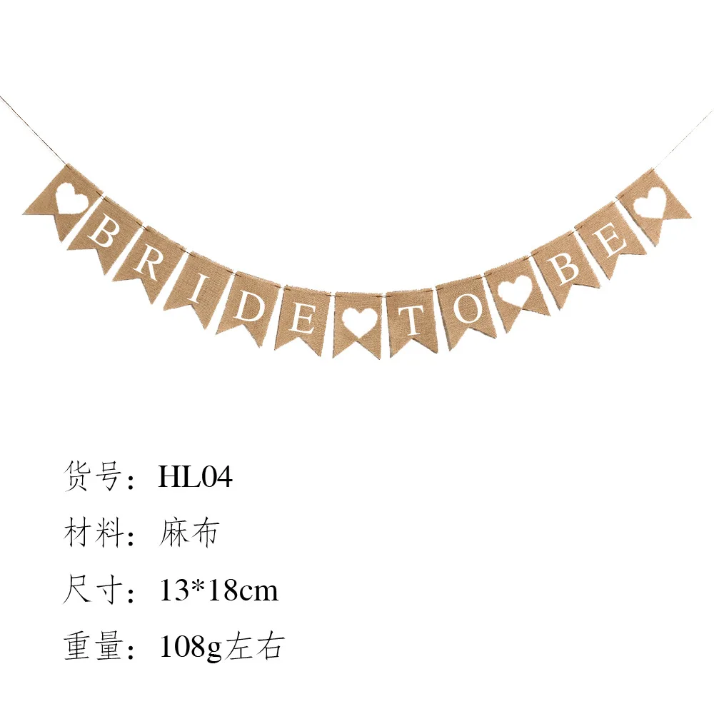 Bride to Be Banner Mr and Mrs Burlap Banner wedding Bridal Shower Decorations Rustic Bunting Garland for Party Decorations