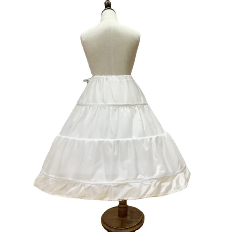 2022 3 hoops Lolita Child Kids Flower Girls Baby  Wedding Petticoat underskirt crinoline