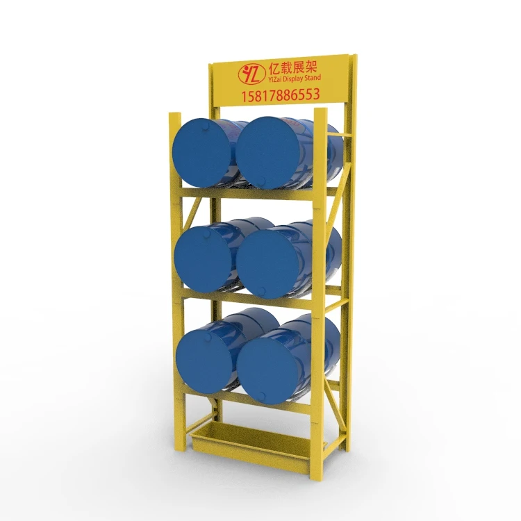 drum Oil display rack/ Metal drum Lubricant oil Shelf for 20L