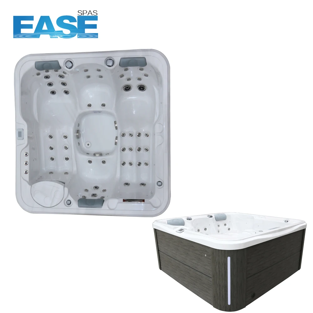 Chinese Manufacturers 4 Person Acrylic Bathtub Freestanding Hydromassage Pool SPA