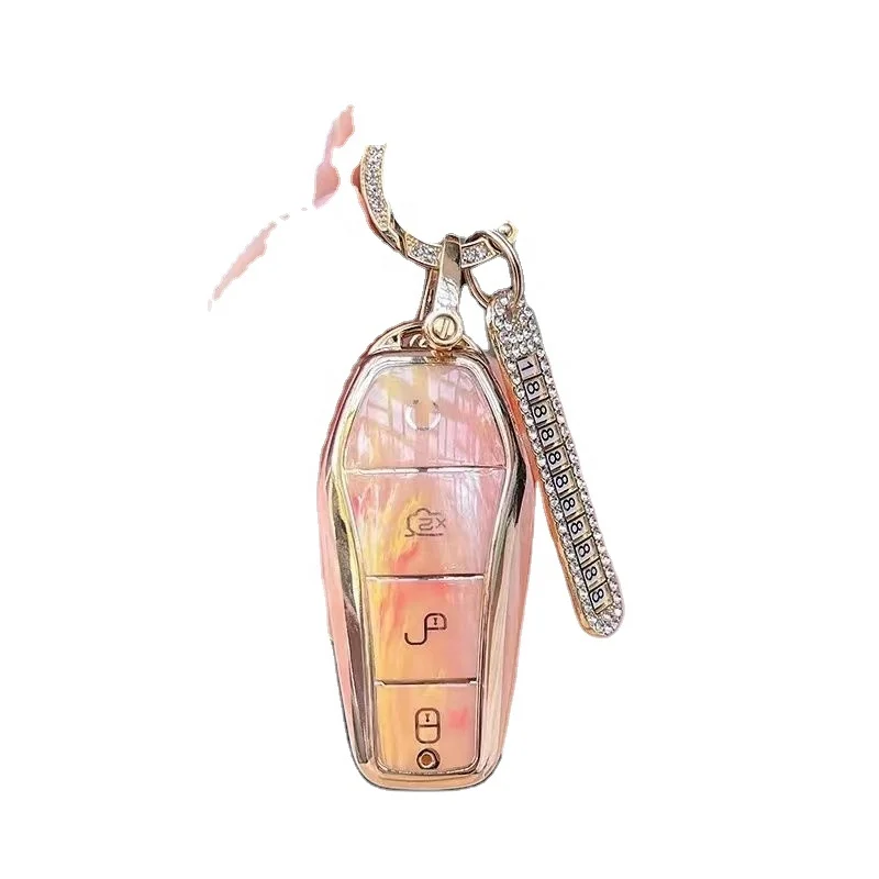 Suitable for BYD car key case Qin plus Tang dmi Han ev Dolphin Yuan Song pro net Red envelope buckle e2/e3 shell Car Key Case