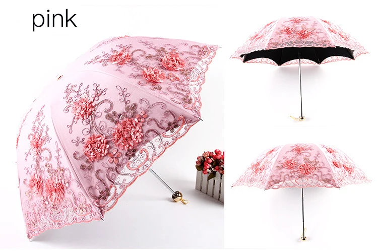 Hot sale  wedding supplies bride umbrella Lace Umbrella embroidery lace embroidery umbrella anti-ultraviolet ray