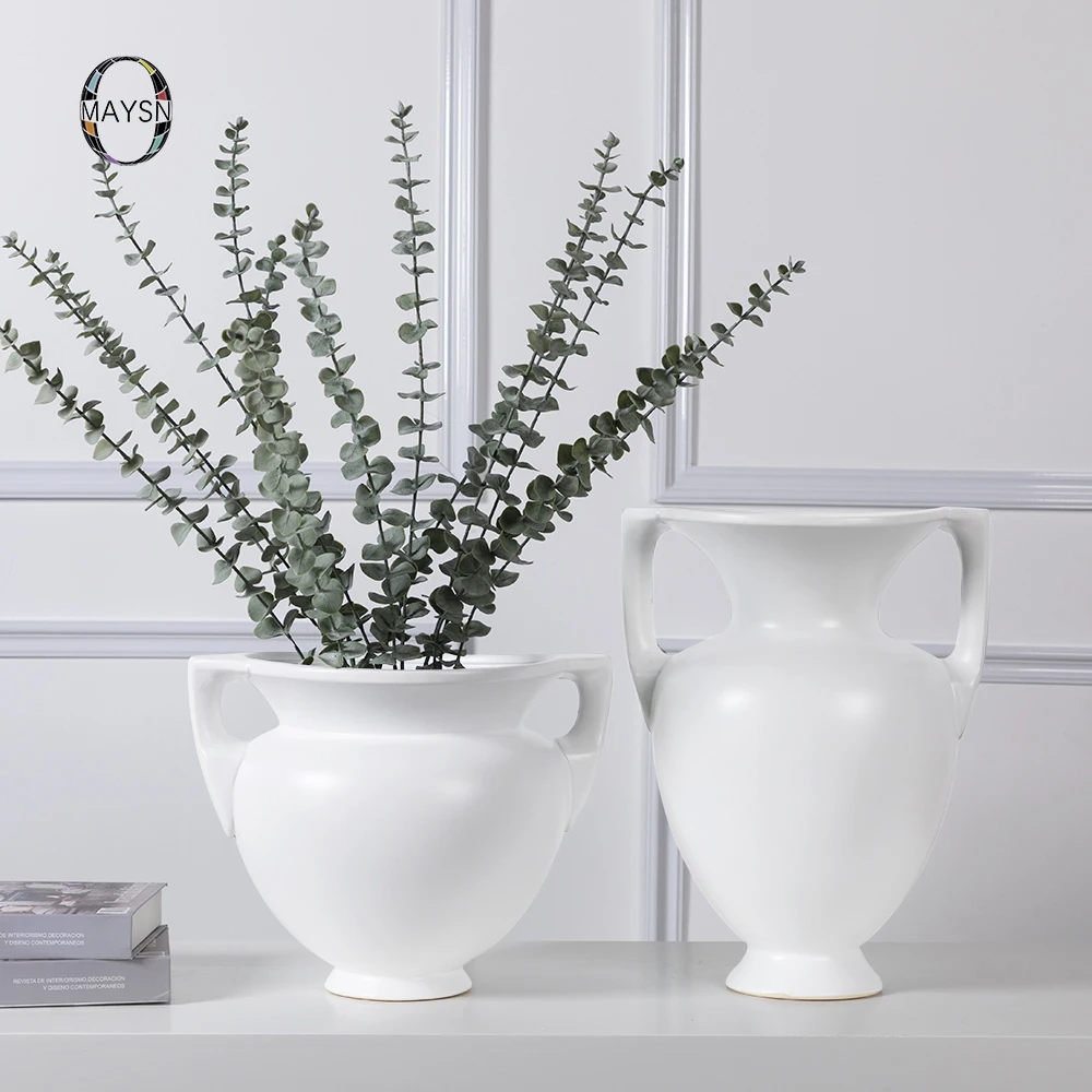 OMAYSN Тыква Амфора матовая большая настольная декоративная бутылка для цветов растений керамический декор для белой керамической вазы